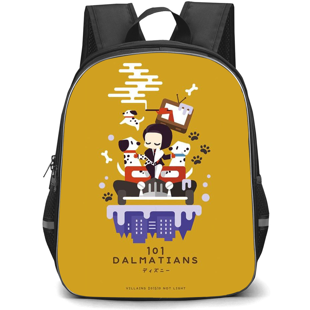 101 Dalmatians Backpack StudentPack - 101 Dalmatians Illustration Art On Brown Background