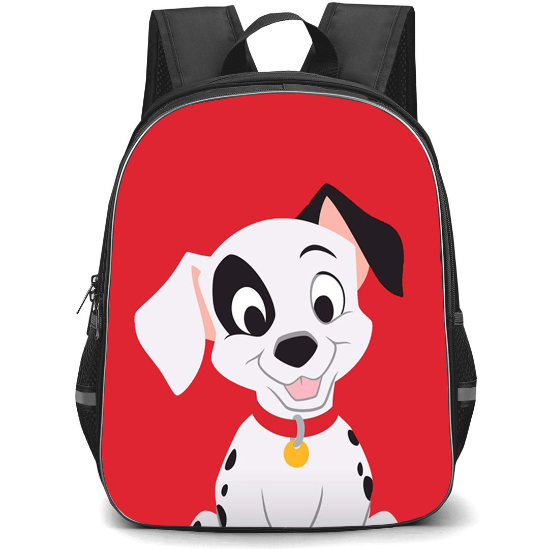 101 Dalmatians Lucky Backpack StudentPack - 101 Dalmatians Lucky Smiling On Red Background