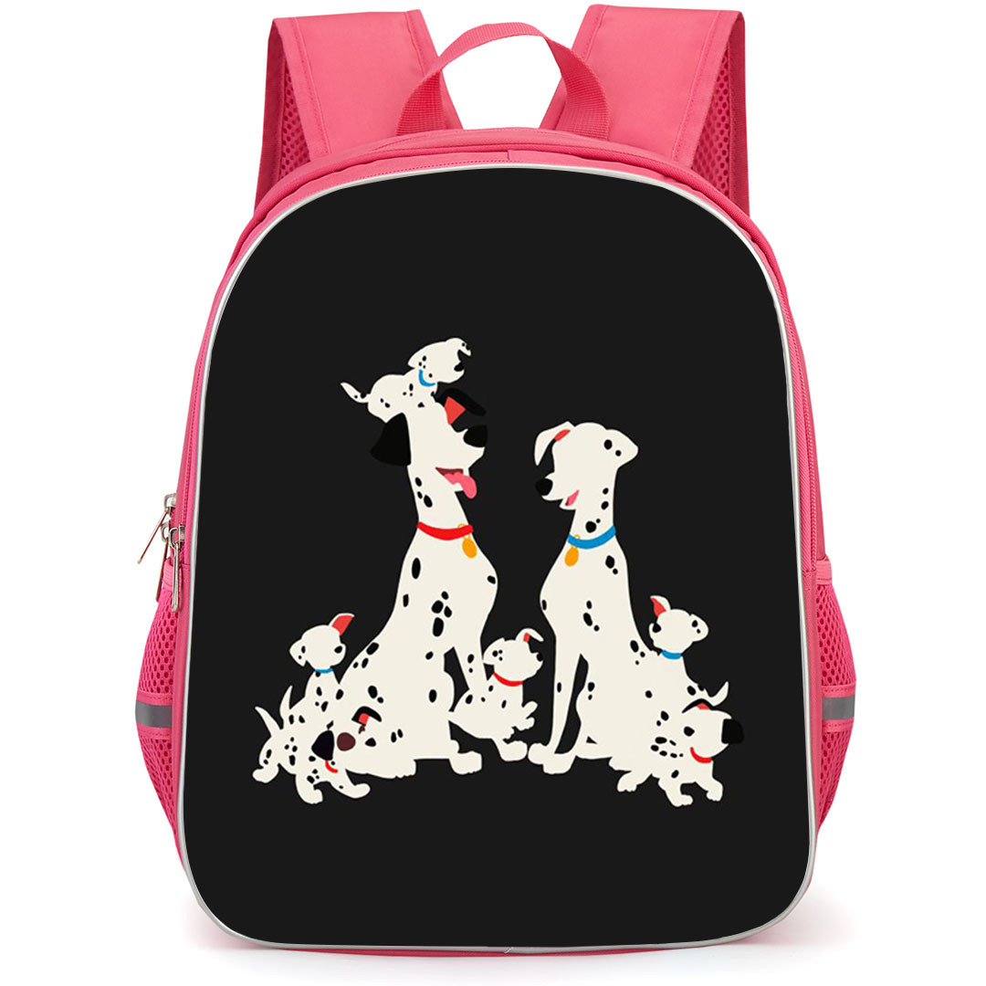 101 Dalmatians Backpack StudentPack - 101 Dalmatians Perdita And Pongo Puppies On Black Background