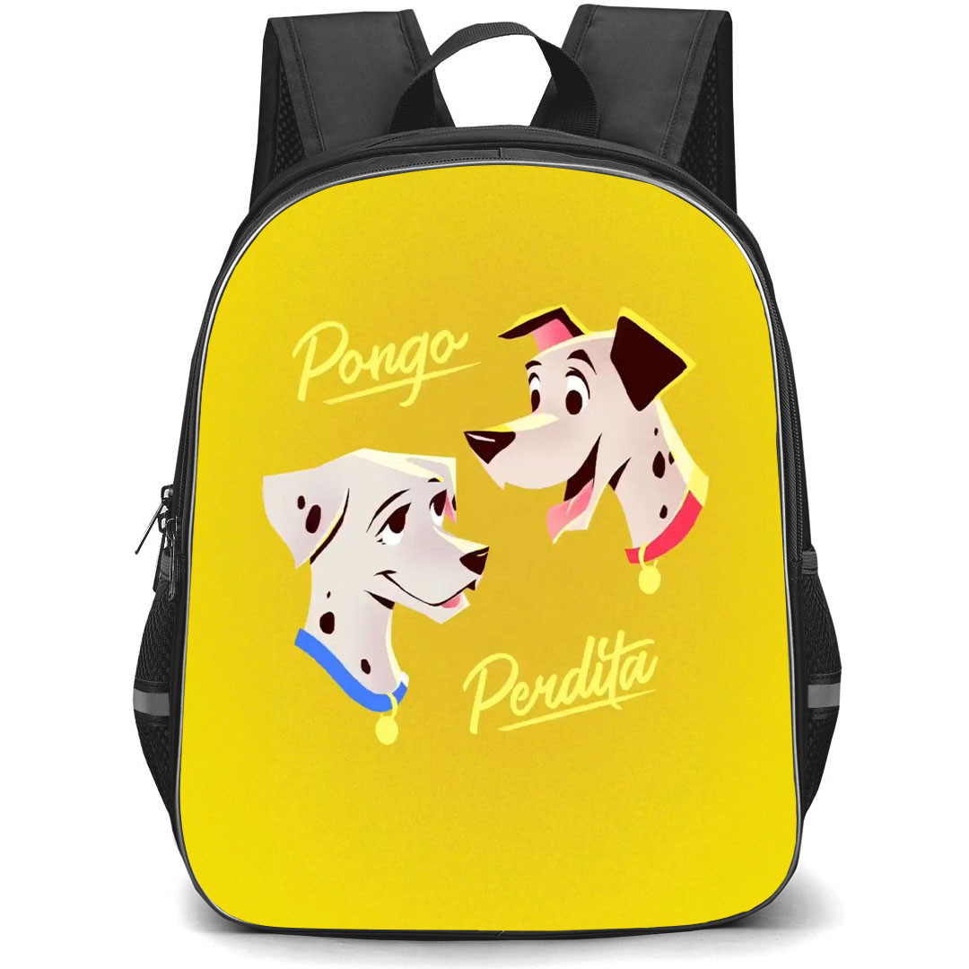 101 Dalmatians Backpack StudentPack - 101 Dalmatians Pongo And Perdita Avatar On Yellow Background