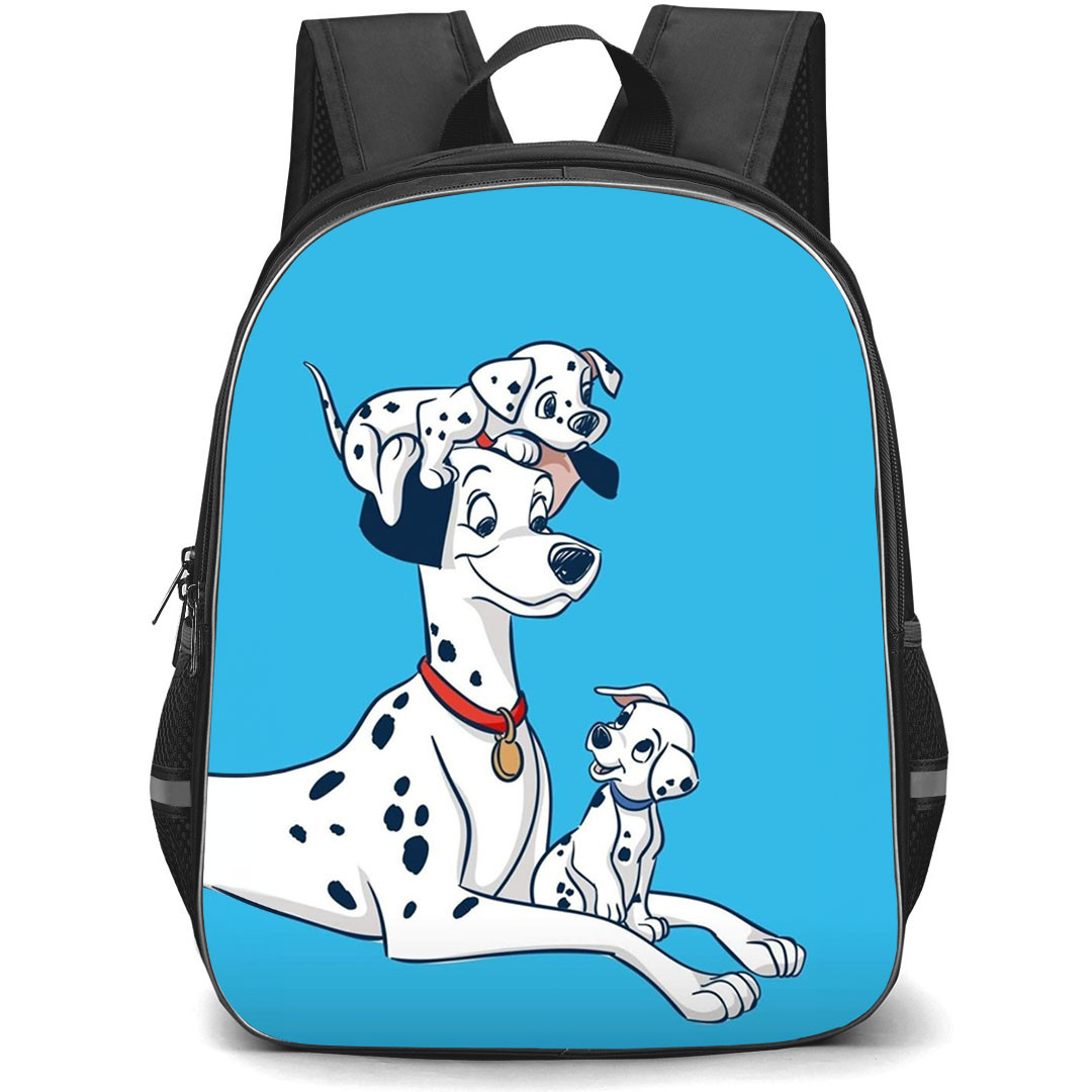 101 Dalmatians Backpack StudentPack - 101 Dalmatians Pongo And Puppy On Blue Background