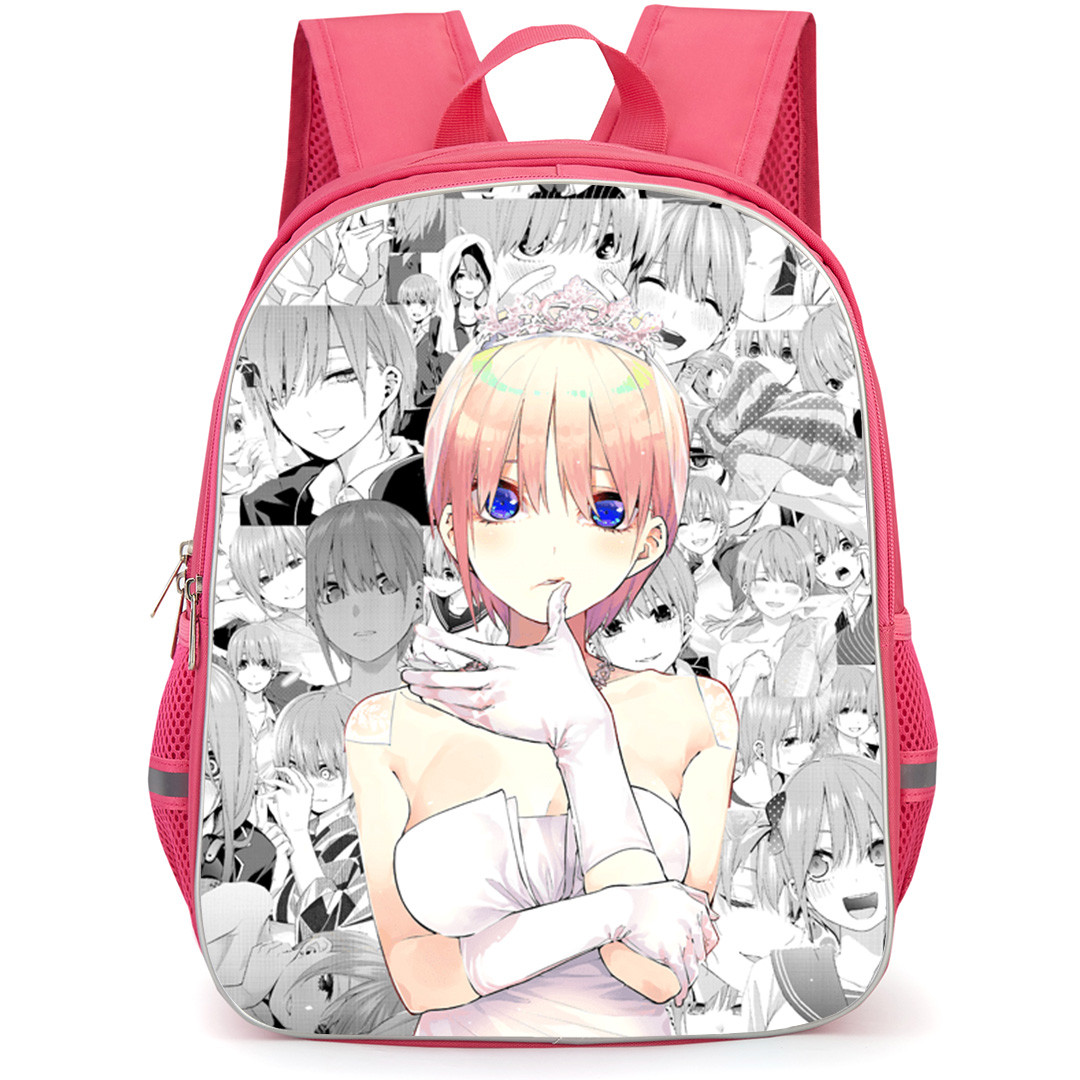 The Quintessential Quintuplets Ichika Nakano Backpack School Bag StudentPack - Ichika Nakano Depicted in a Bridal Gown Collage