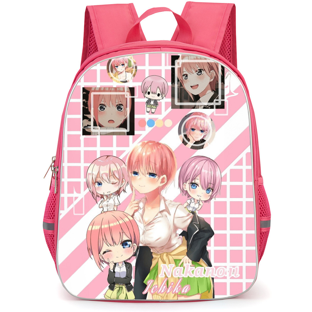The Quintessential Quintuplets Ichika Nakano Backpack School Bag StudentPack - Ichika Nakano Expressing Different Emotions Chibi Art