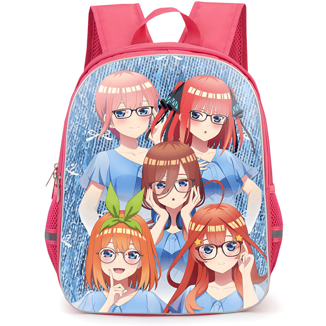 The Quintessential Quintuplets Backpack School Bag StudentPack - The Quintessential Quintuplets Nakano Sisters Inspire Fashionable Glasses Poster