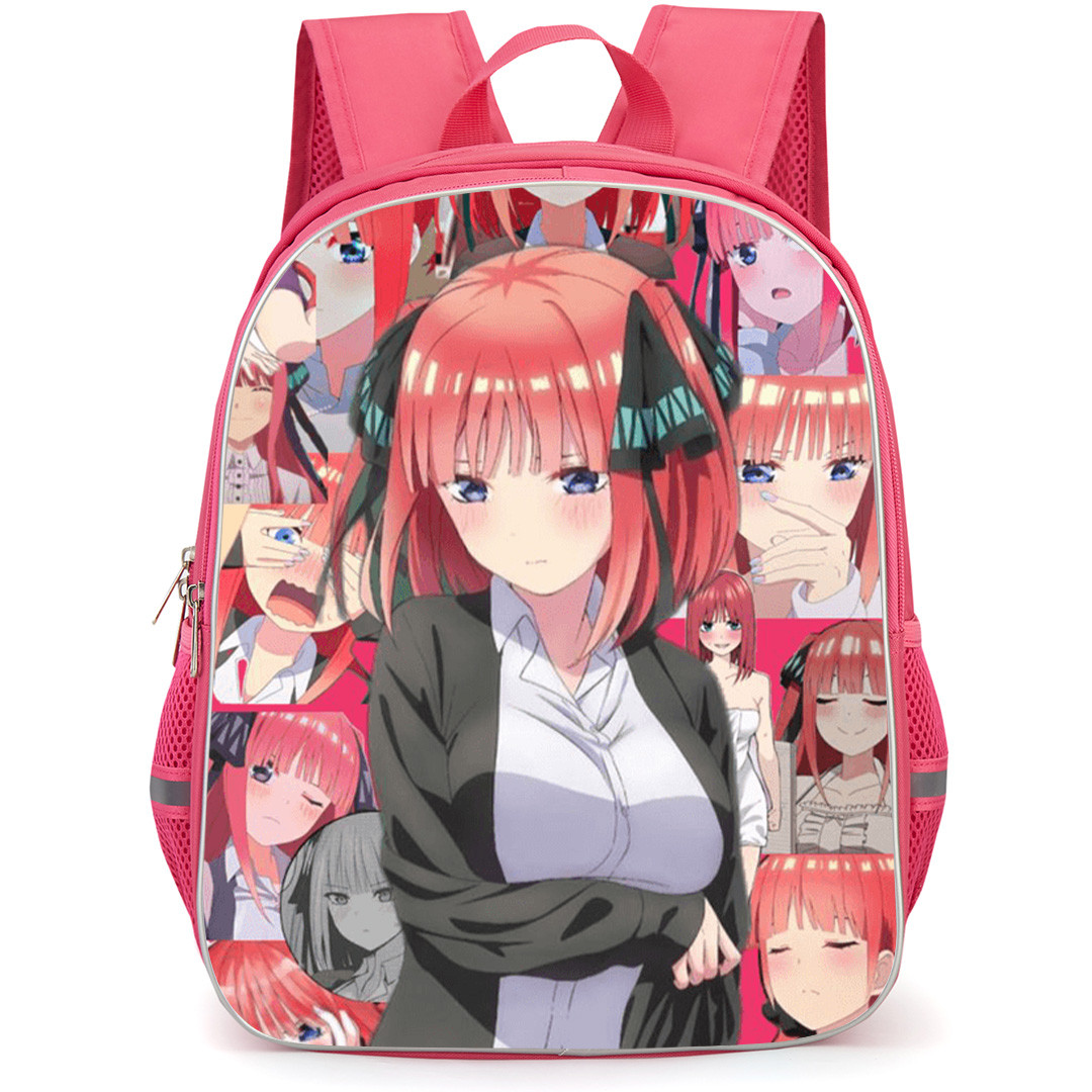 The Quintessential Quintuplets Nino Nakano Backpack School Bag StudentPack - Nino Nakano Various Emotional Moments Collage