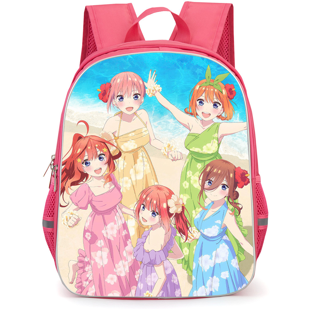 The Quintessential Quintuplets Backpack School Bag StudentPack - The Quintessential Quintuplets Sisters on Beach Poster