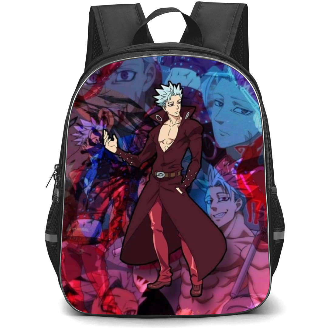 The Seven Deadly Sins Ban Backpack Student Pack - Ban Portrait Montage Background