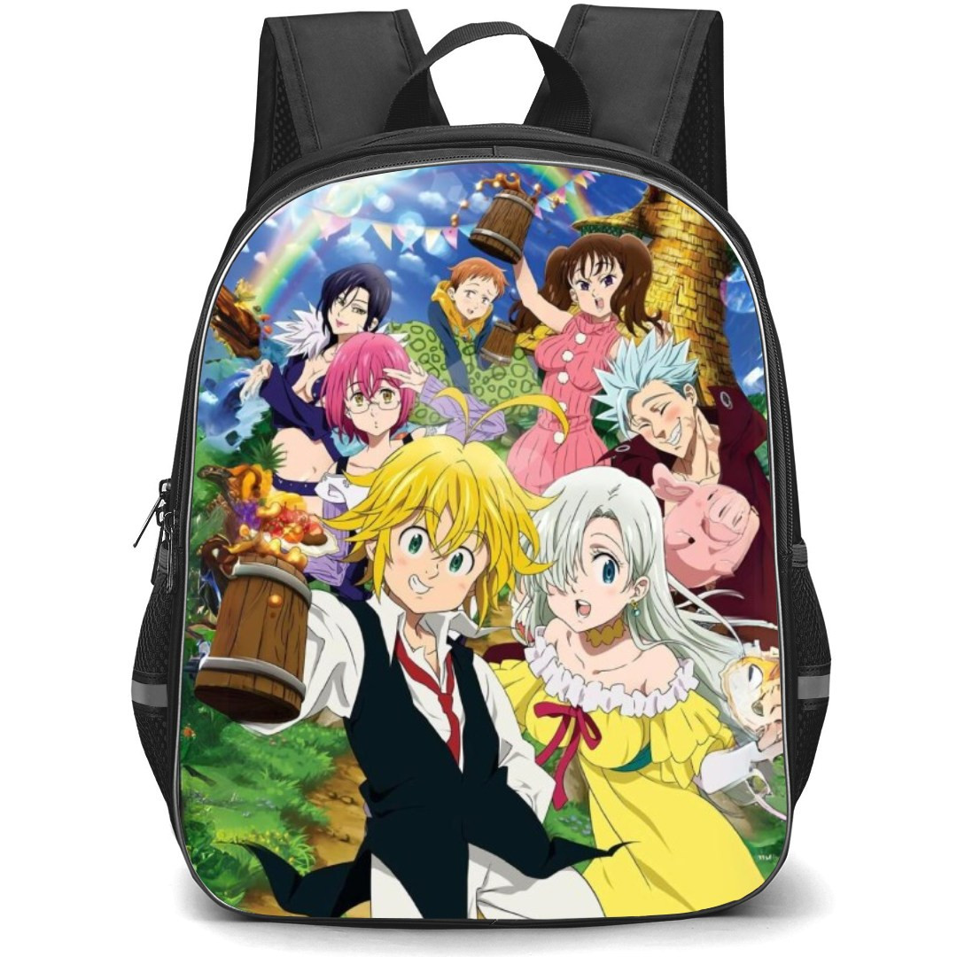 The Seven Deadly Sins Backpack Student Pack - Characters Hold Beer Poster