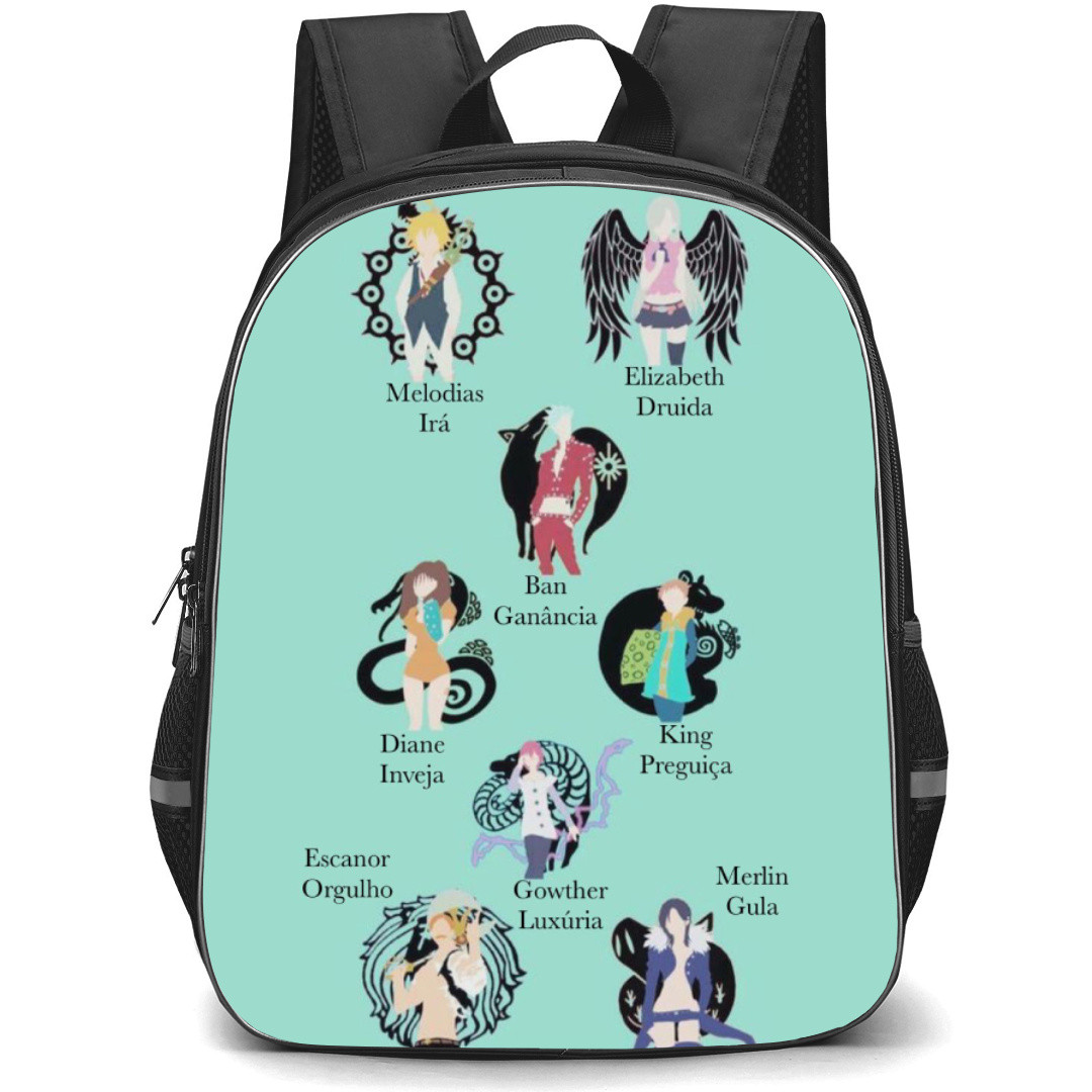 The Seven Deadly Sins Backpack Student Pack - Characters Name Vector Art