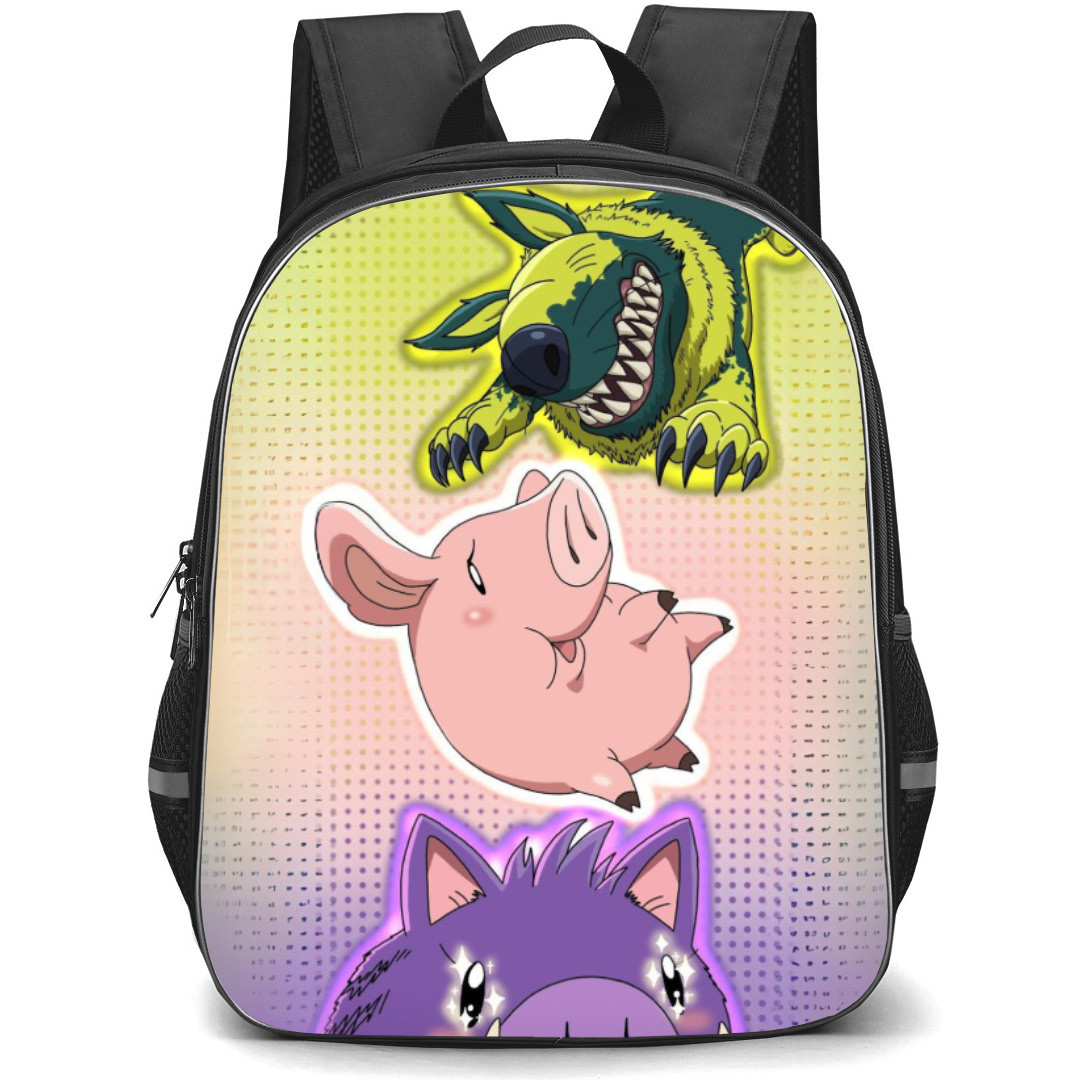 The Seven Deadly Sins Backpack Student Pack - Characters Pets Falling