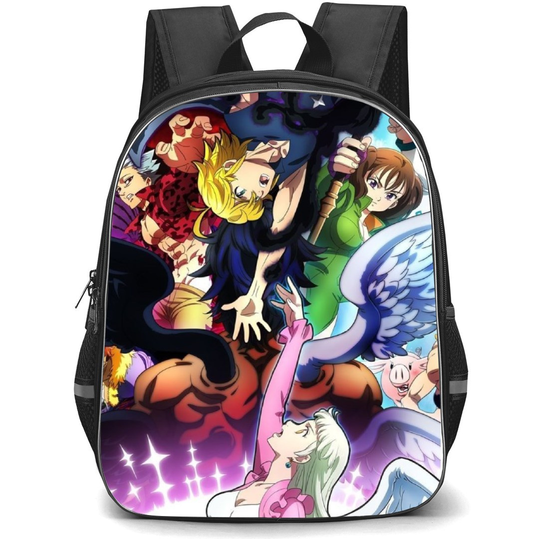 The Seven Deadly Sins Backpack Student Pack - Characters Reach Hand Falling