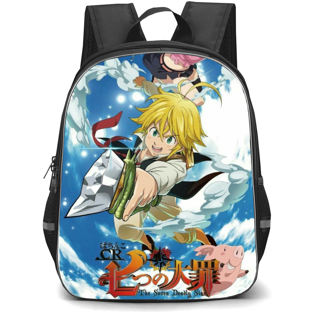 The Seven Deadly Sins Backpack Student Pack - Characters Sword Attack Series Poster