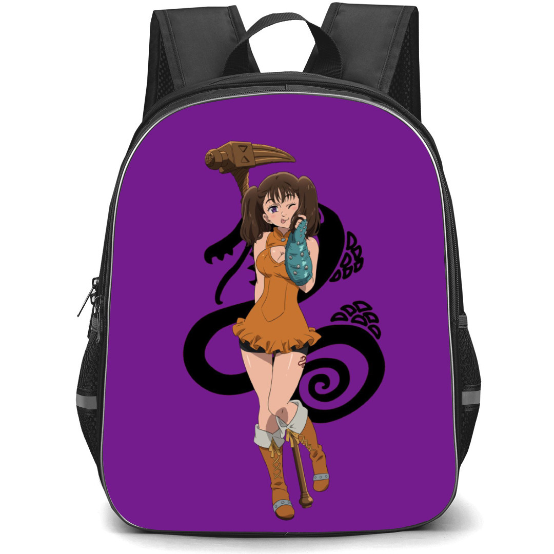 The Seven Deadly Sins Diane Backpack Student Pack - Diane Cute Portrait On Purple Background