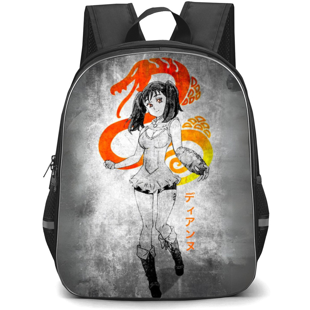 The Seven Deadly Sins Diane Backpack Student Pack - Diane Grunge Portrait Gray