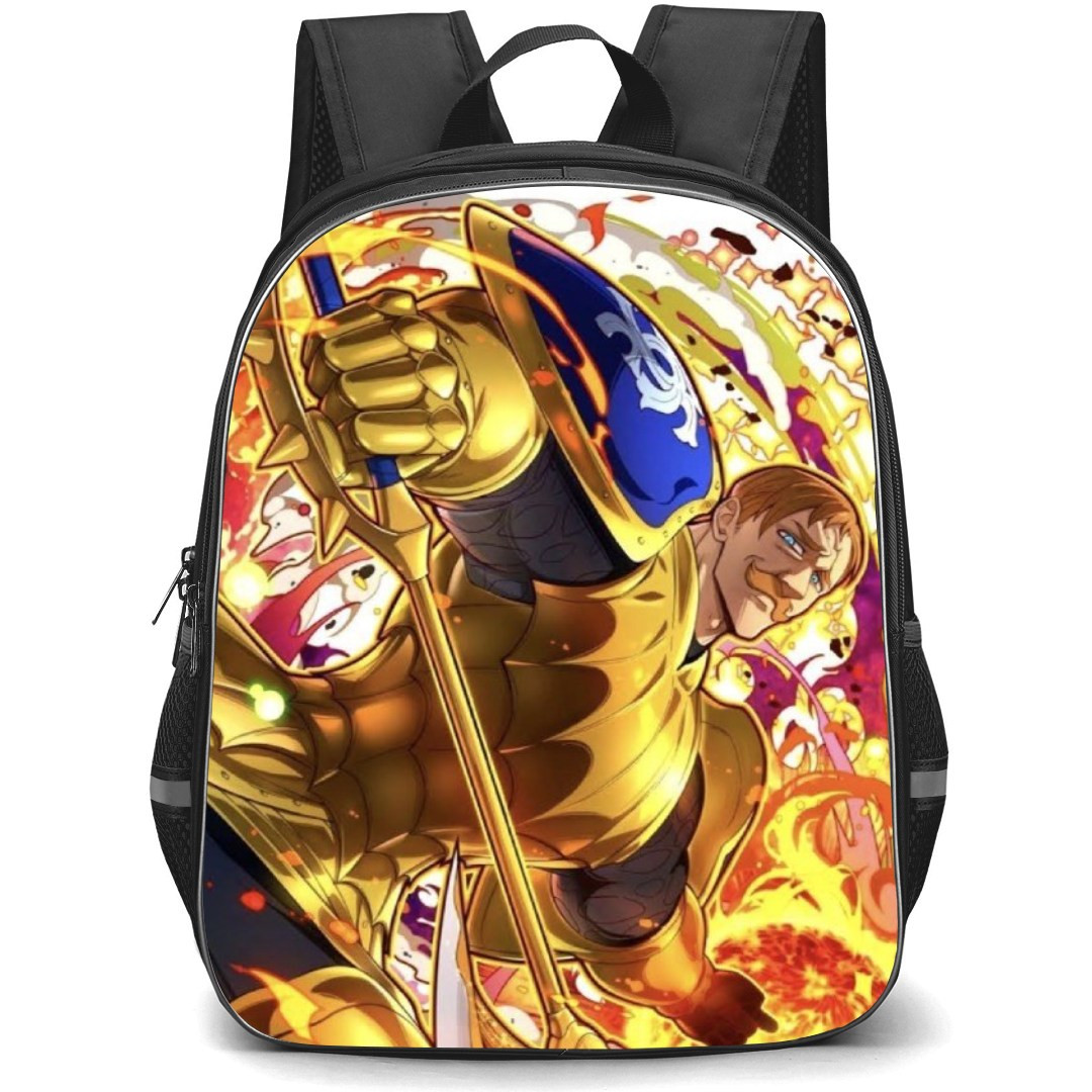 The Seven Deadly Sins Escanor Backpack Student Pack - Escanor Flame Axe Fierce Portrait
