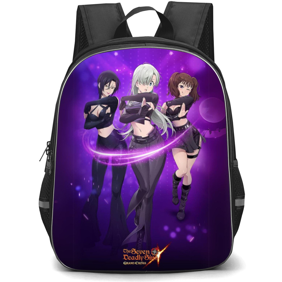 The Seven Deadly Sins Backpack Student Pack - Girl Characters Dancing Disco