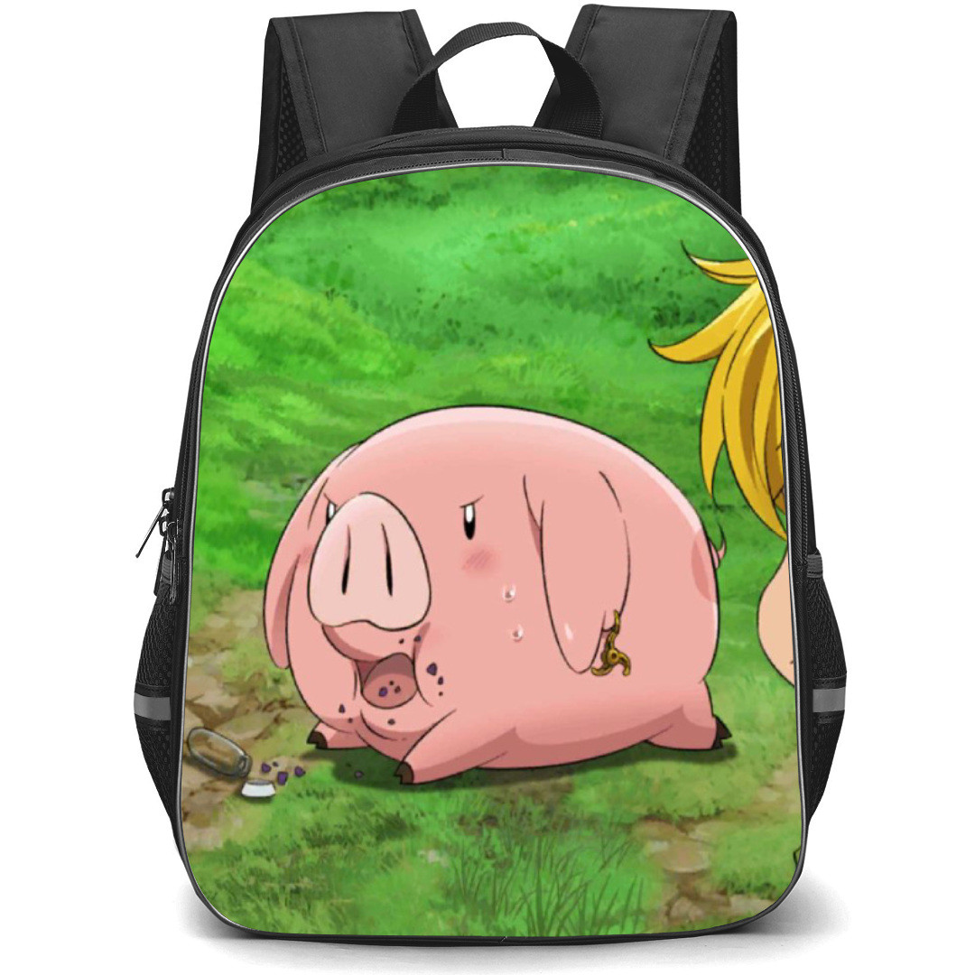 The Seven Deadly Sins Backpack Student Pack - Hawk And Meliodas Smirk