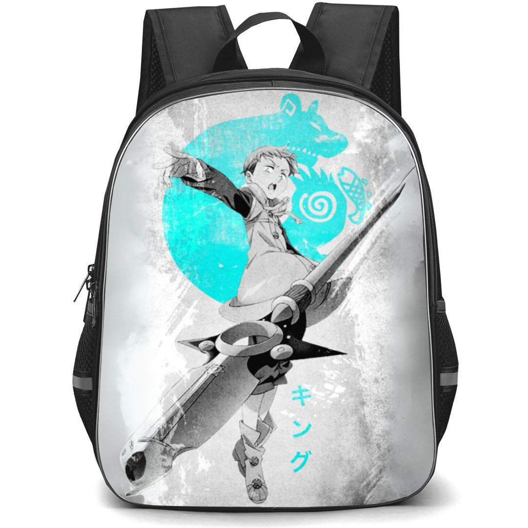 The Seven Deadly Sins King Backpack Student Pack - King Grunge Portrait Gray