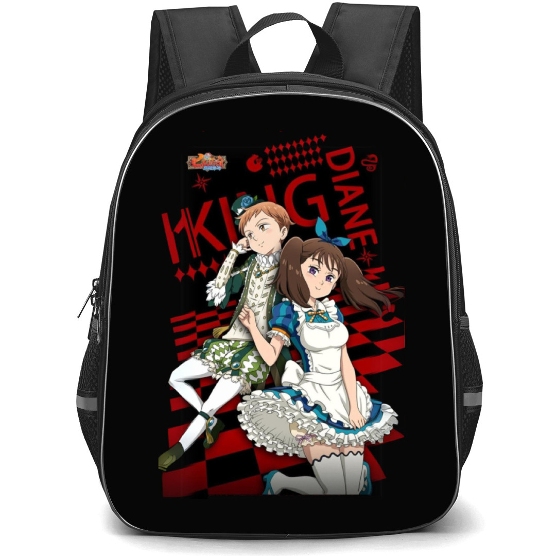 The Seven Deadly Sins Backpack Student Pack - King And Diane Smiling Portrait