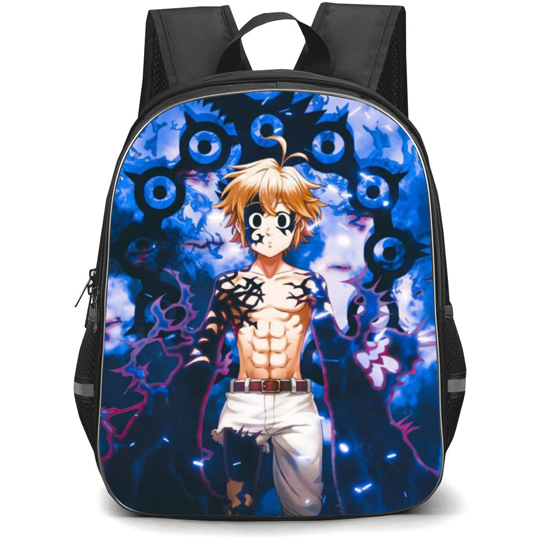The Seven Deadly Sins Meliodas Backpack Student Pack - Meliodas Power Fierce Portrait