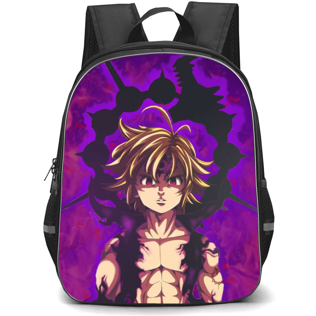 The Seven Deadly Sins Meliodas Backpack Student Pack - Meliodas Rage Fierce Portrait