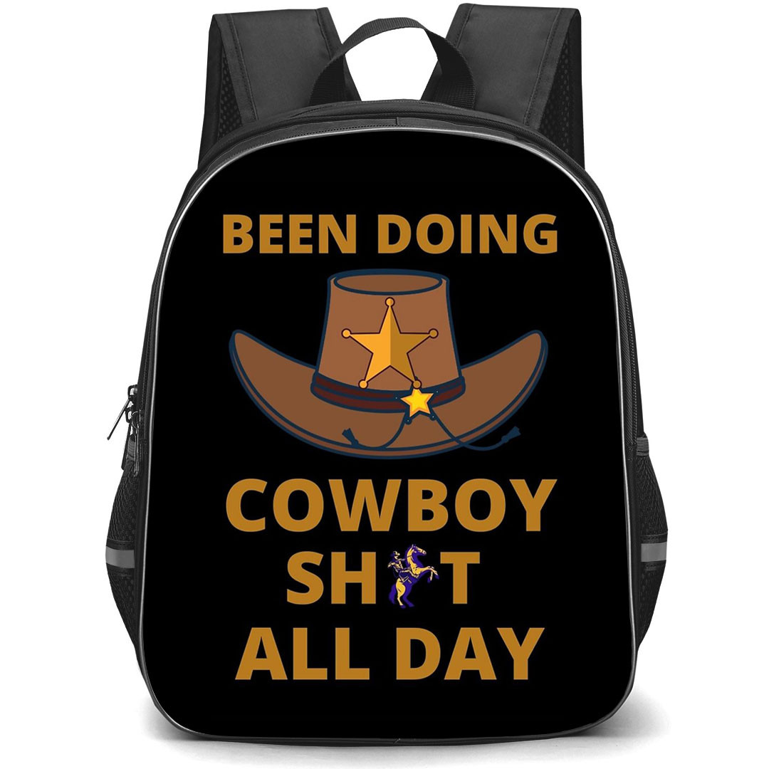AEW Adam Page Backpack StudentPack - Adam Page Been Doing CowBoy All Day Poster Black Background