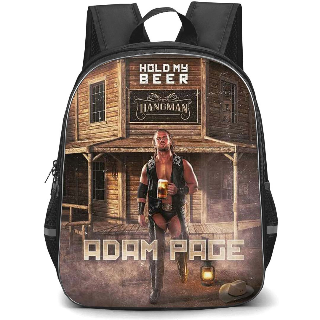 AEW Adam Page Backpack StudentPack - Adam Page Hangman Hold My Beer Poster