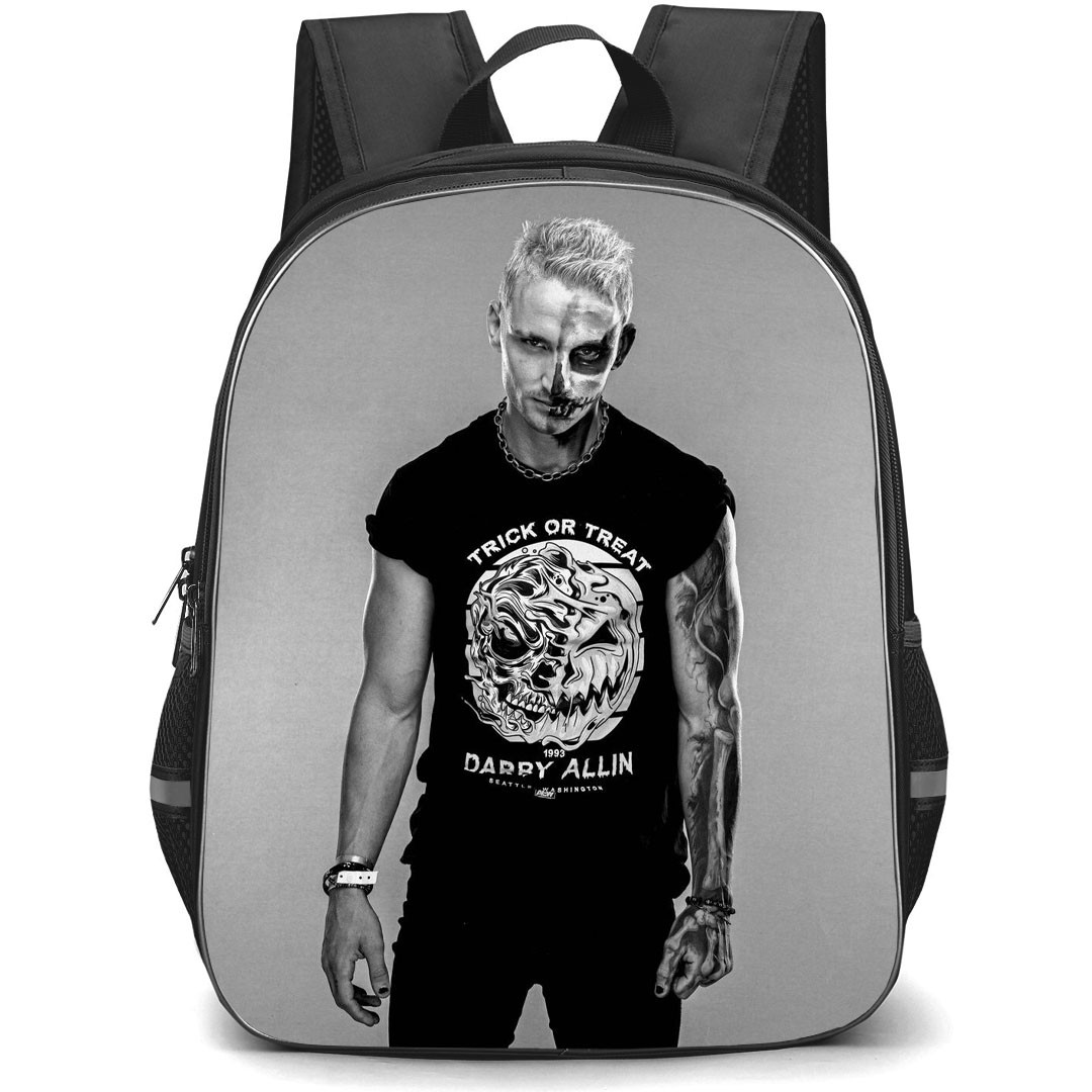 AEW Darby Allin Backpack StudentPack - Darby Allin Standing Grayscale Poster