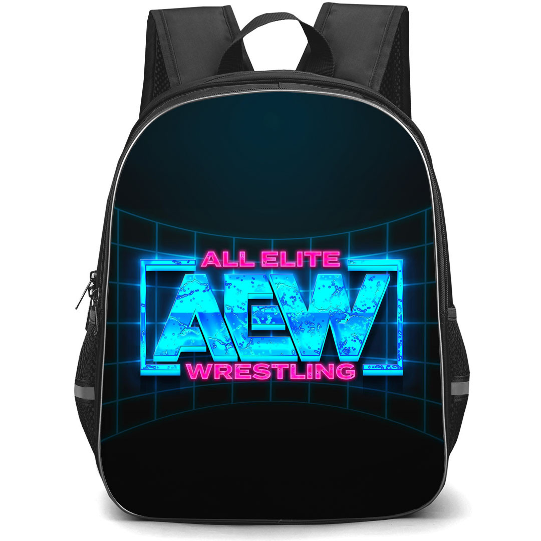 AEW Backpack StudentPack - AEW Neon Logo Blue And Pink