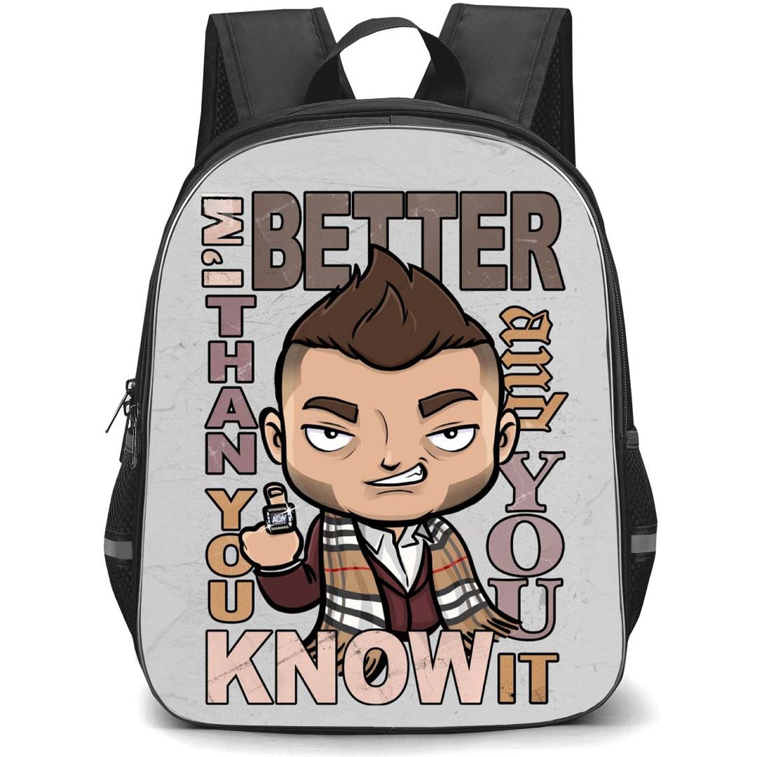 AEW MJF Backpack StudentPack - MJF I Am Better Than You You Know It Chibi Art