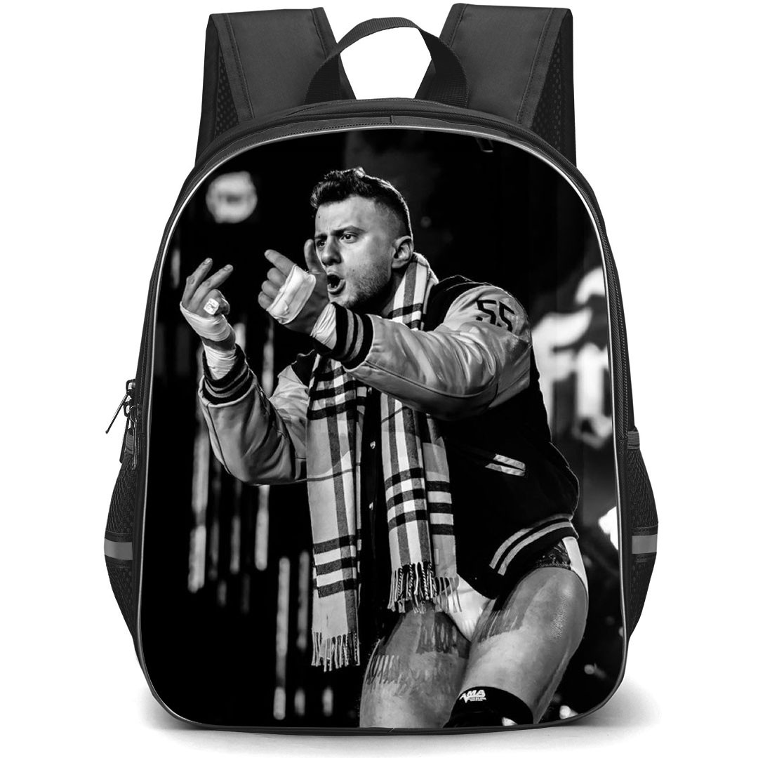 AEW MJF Backpack StudentPack - MJF Interact With Audience Grayscale Poster