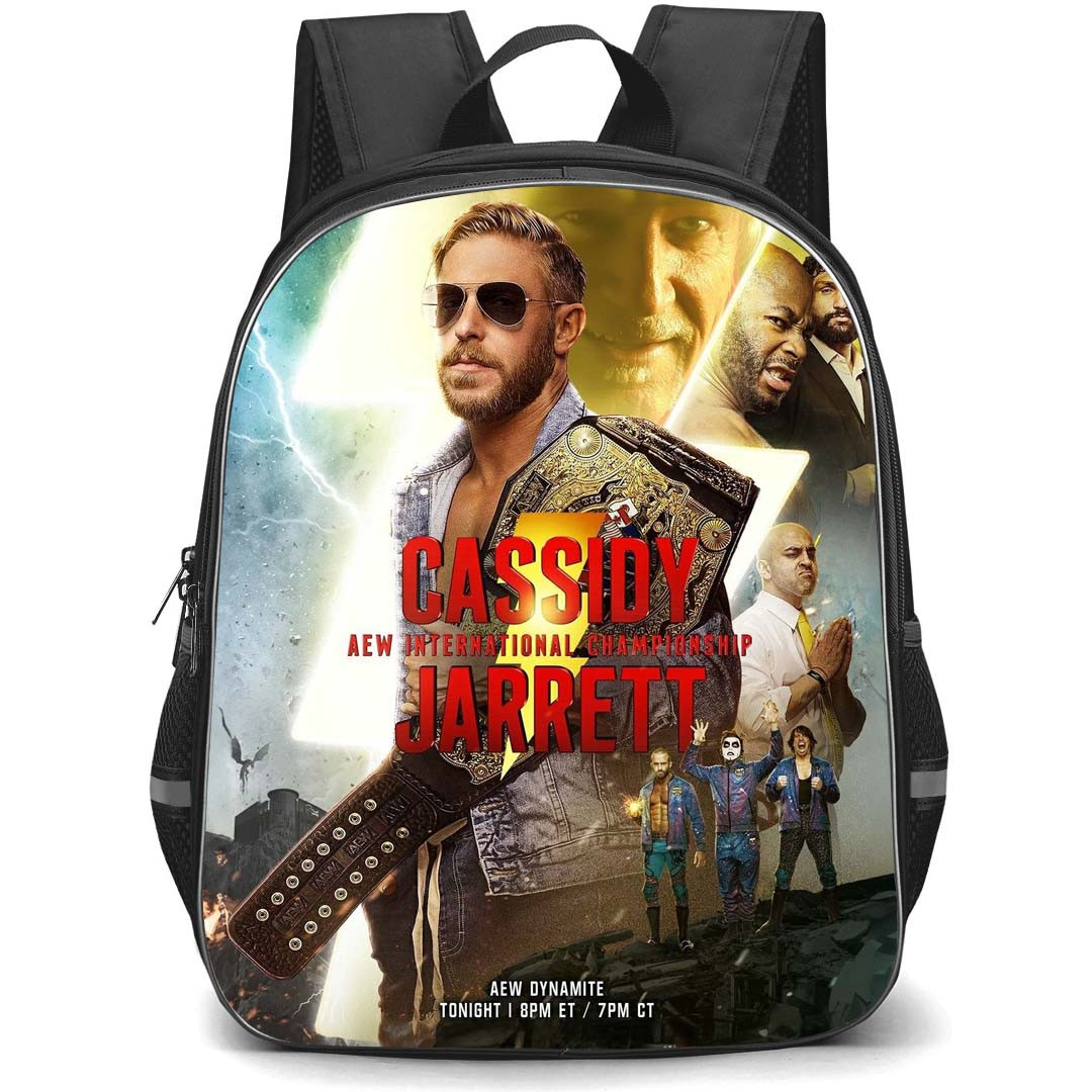 AEW Orange Cassidy Backpack StudentPack - Orange Cassidy vs Jeff Jarrett International Championship Poster