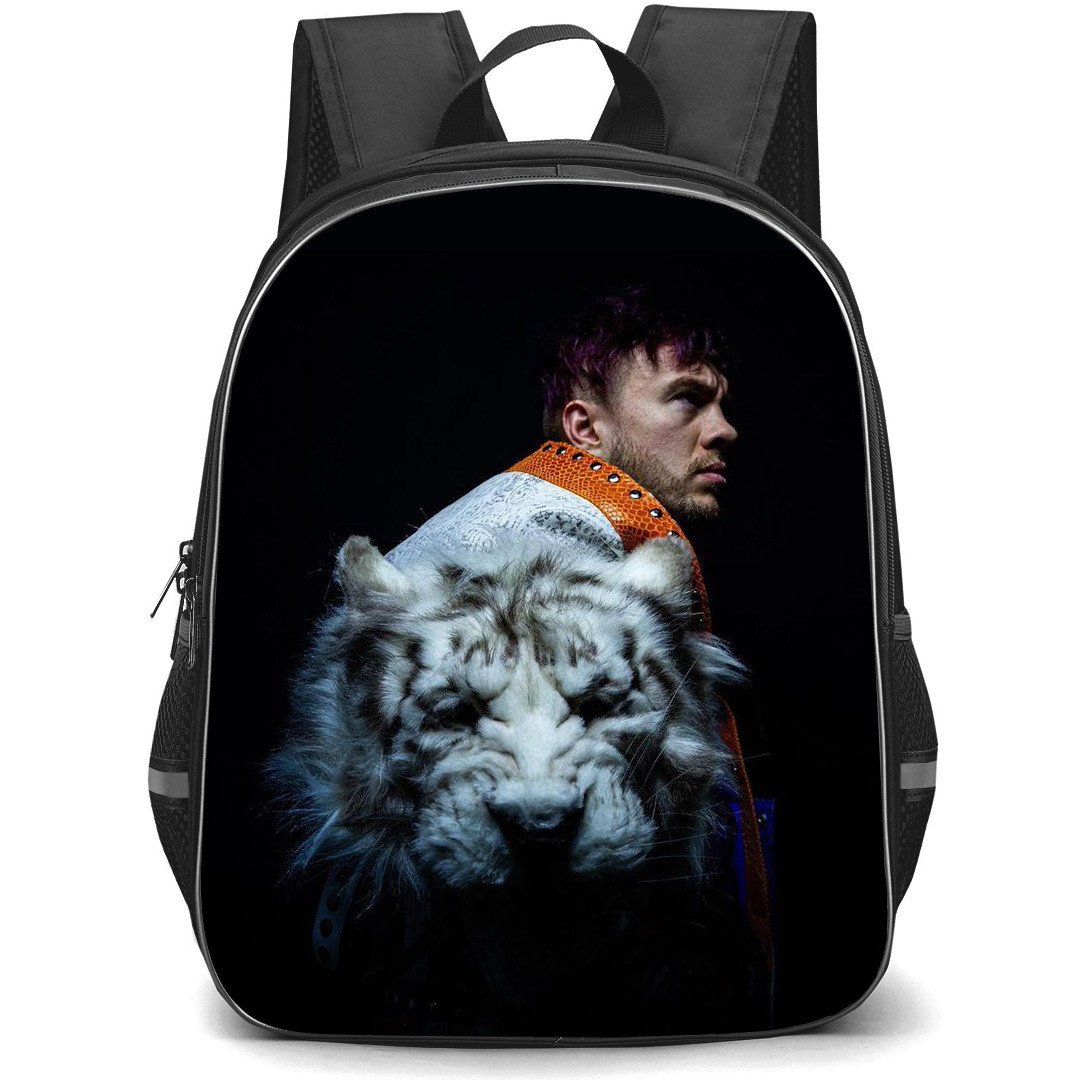 AEW Will Ospreay Backpack StudentPack - AEW Will Ospreay With White Tiger On Dark Background