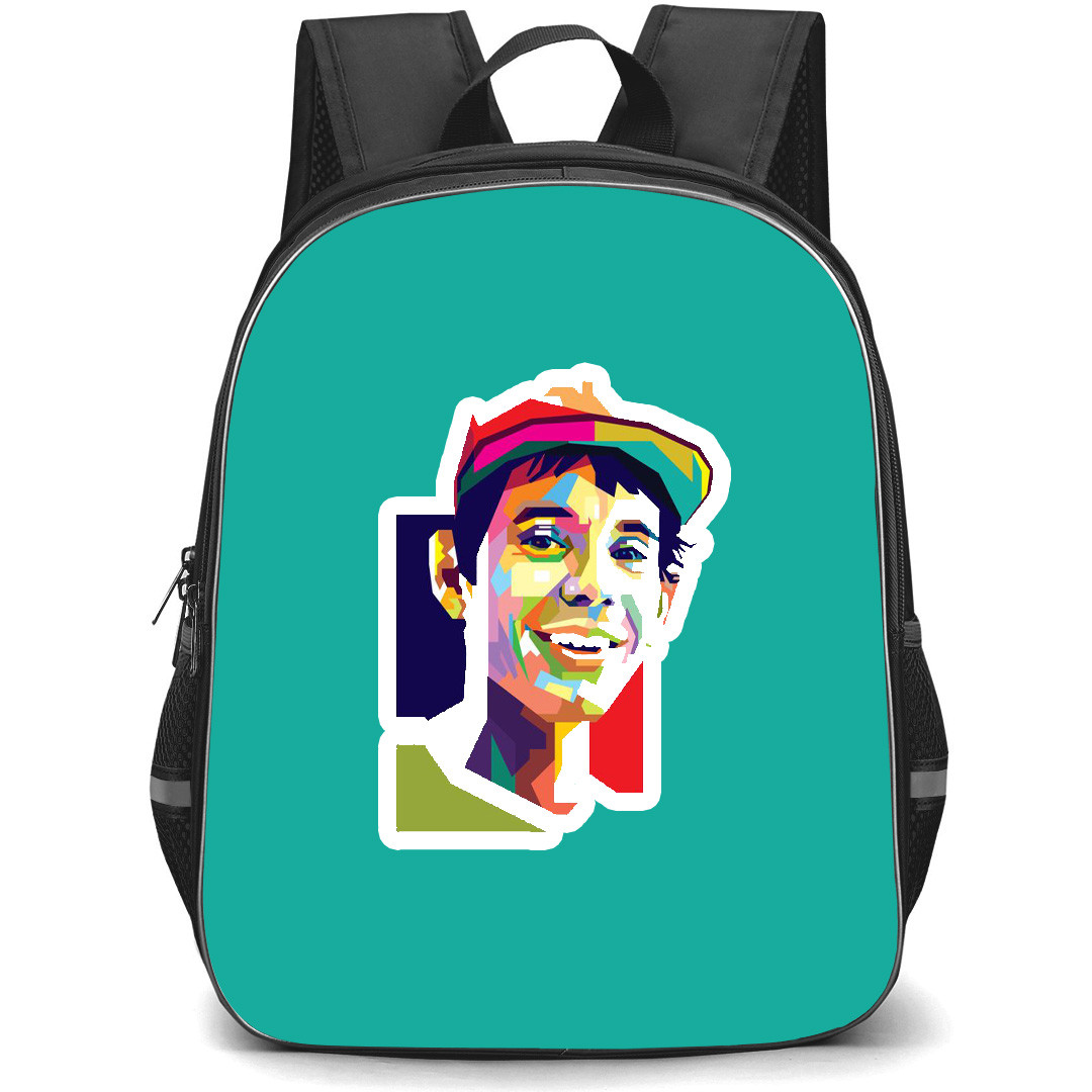 Alex Honnold Backpack School Bag StudentPack - Alex Honnold Wpap Popart Sticker On Cyan Background