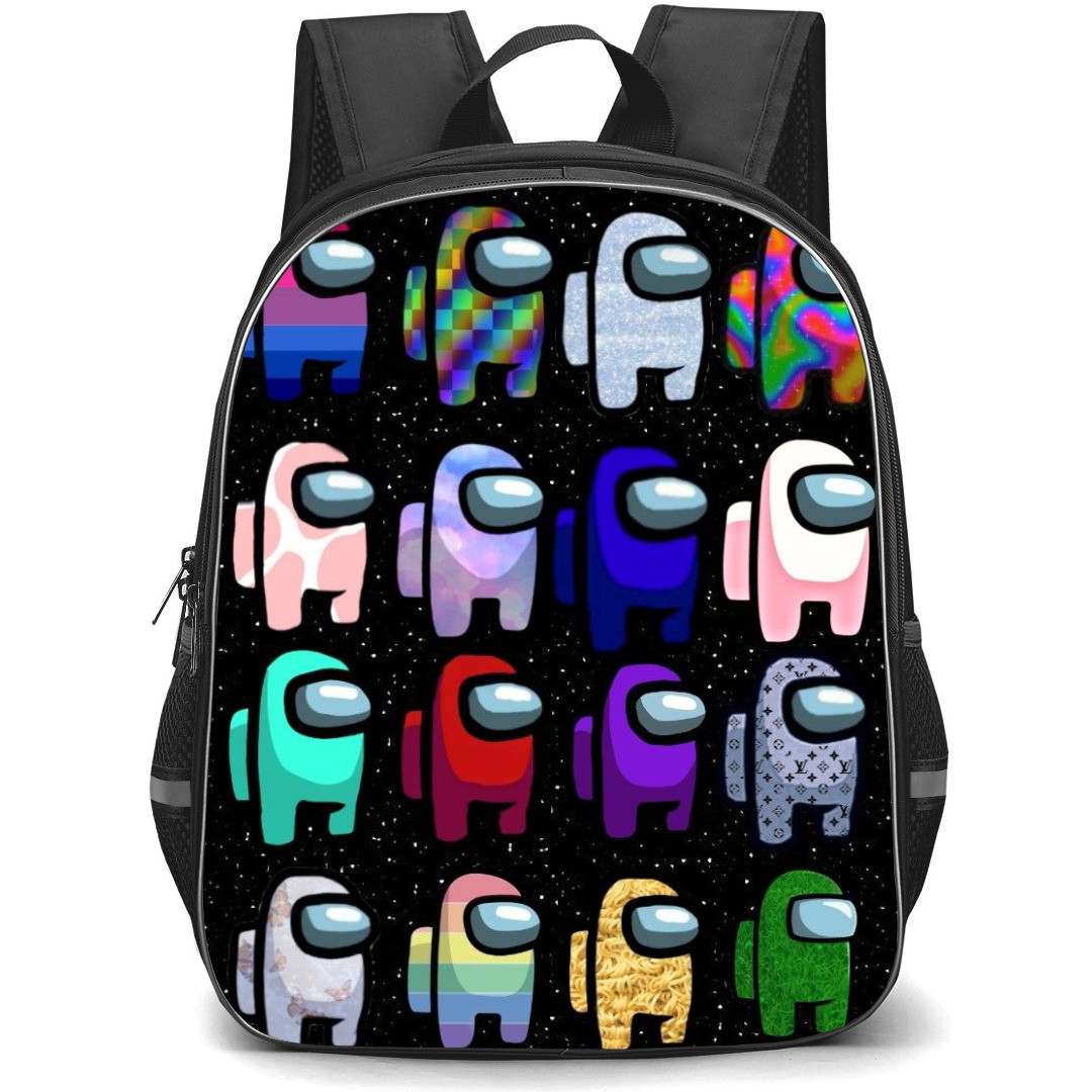 Among Us Backpack StudentPack - Among Us Angry On Black Background