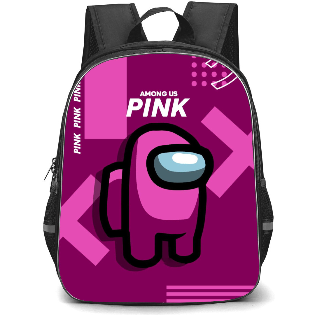 Among Us Pink Backpack StudentPack - Among Us Pink Character