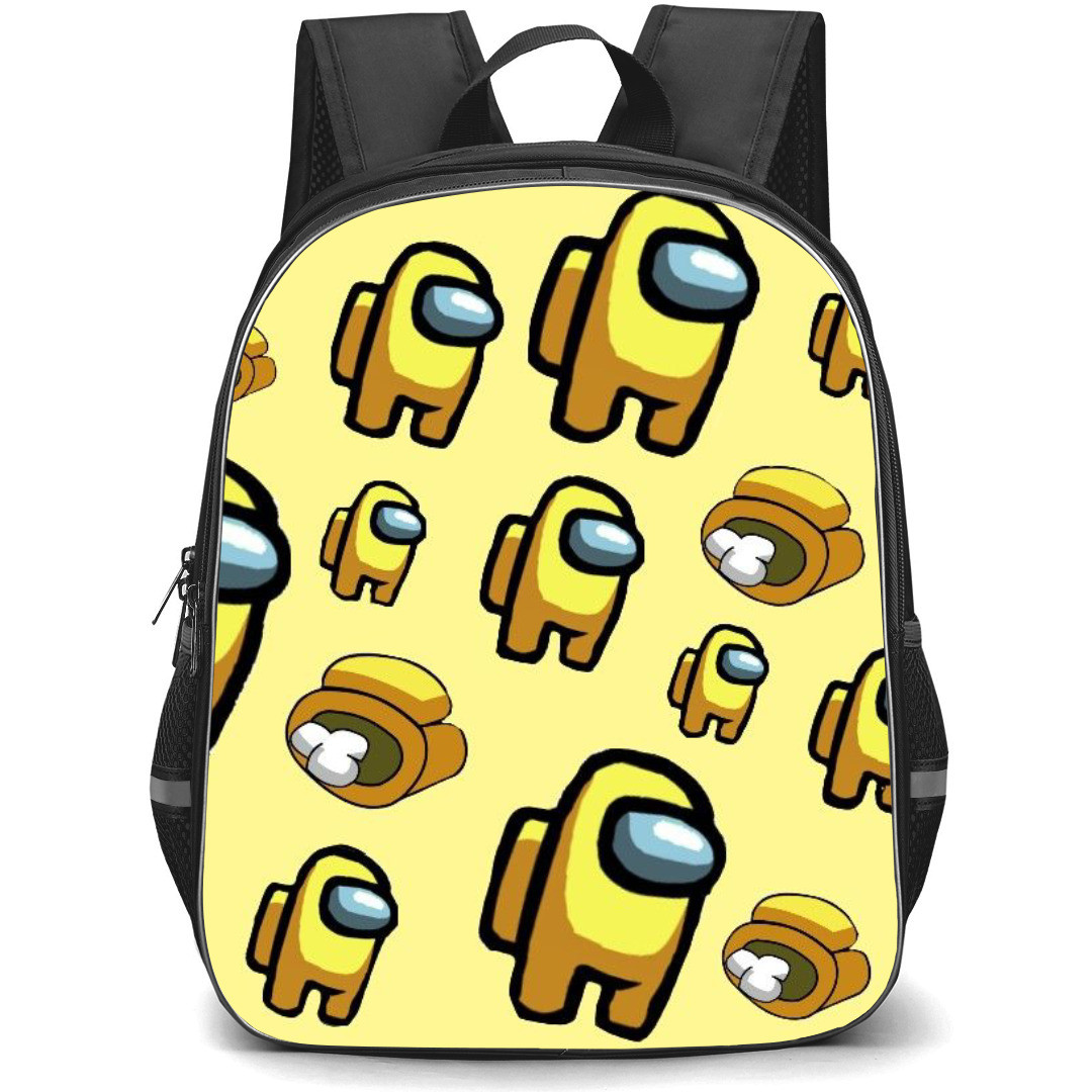 Among Us Yellow Backpack StudentPack - Yellow Poster Yellow Background