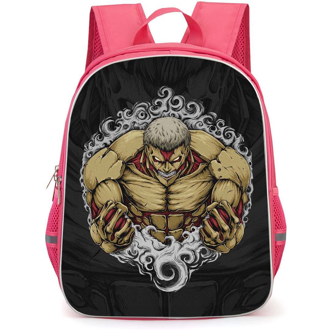 Attack On Titan Backpack StudentPack - Attack on Titan Armored Portrait Illustration
