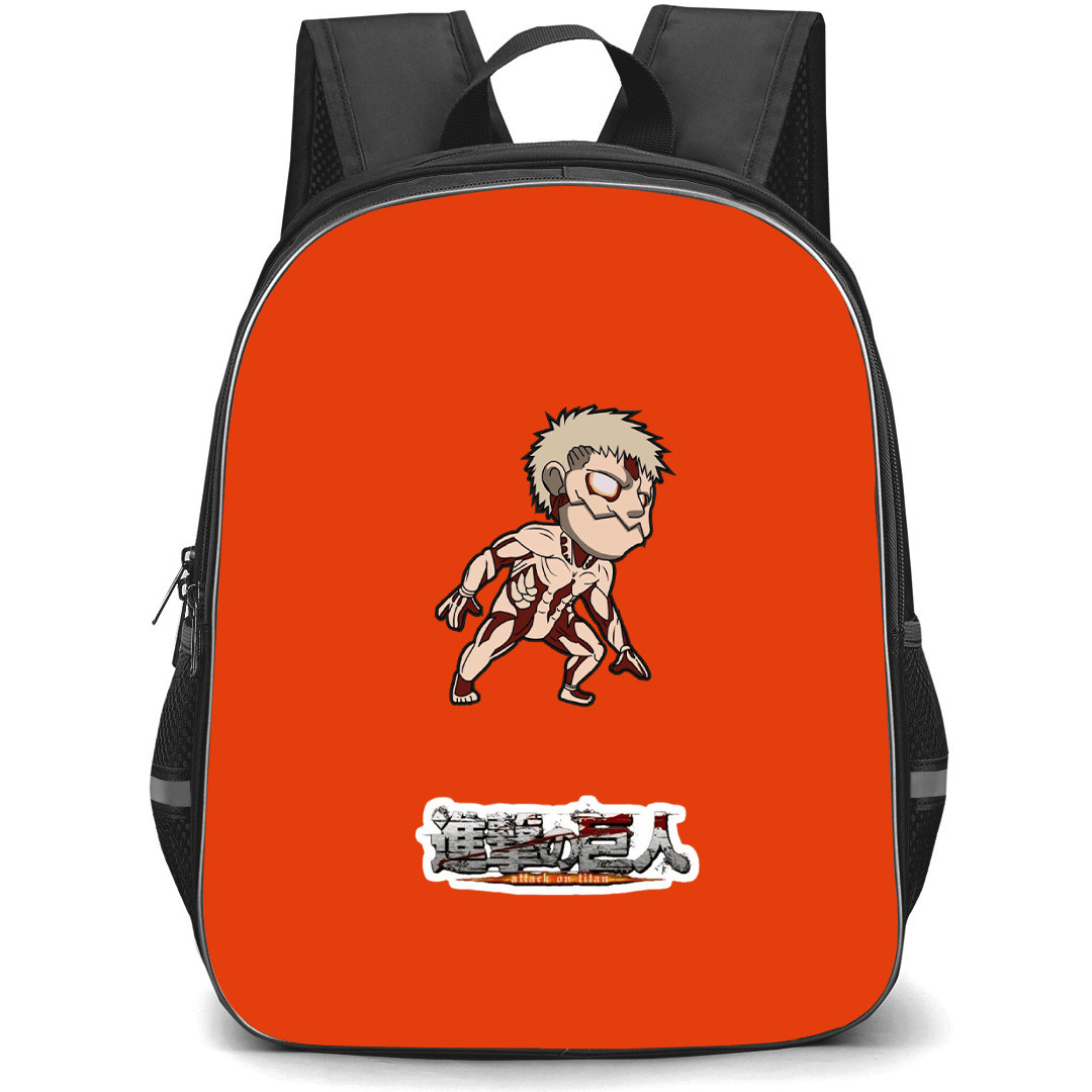 Attack On Titan Backpack StudentPack - Attack on Titan Armored Cartoon Art Sticker
