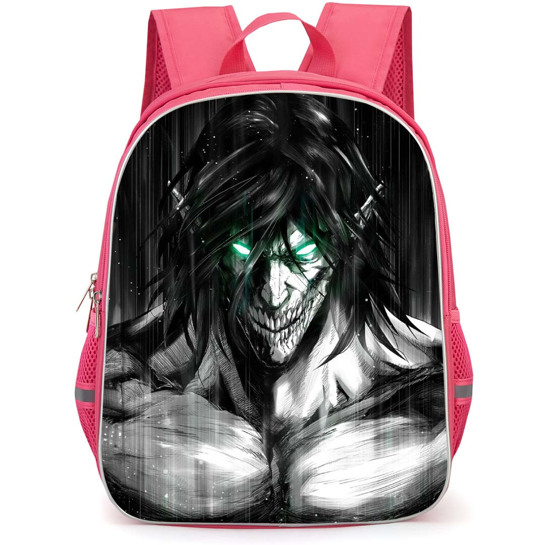 Attack On Titan Backpack StudentPack - Attack on Titan Black And White Portrait Poster