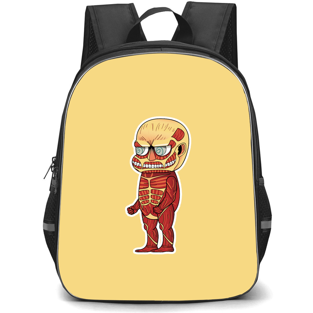 Attack On Titan Backpack StudentPack - Attack on Titan Colossal Cartoon Art Sticker