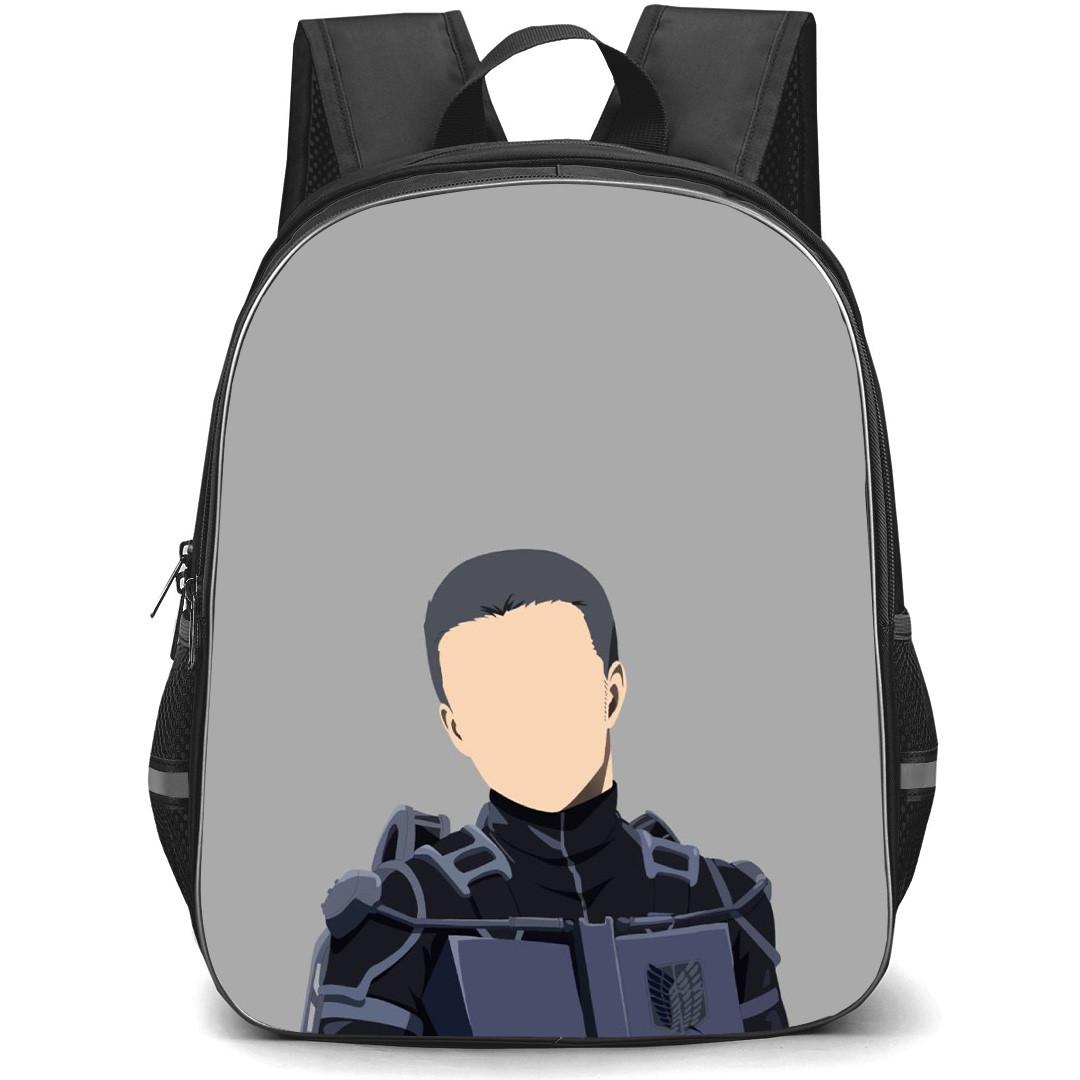 Attack On Titan Connie Backpack StudentPack - Attack on Titan Connie Portrait Minimalist On Grey Background