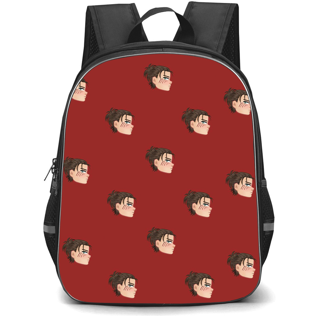 Attack On Titan Eren Backpack StudentPack - Attack on Titan Eren Avatar Pattern Art