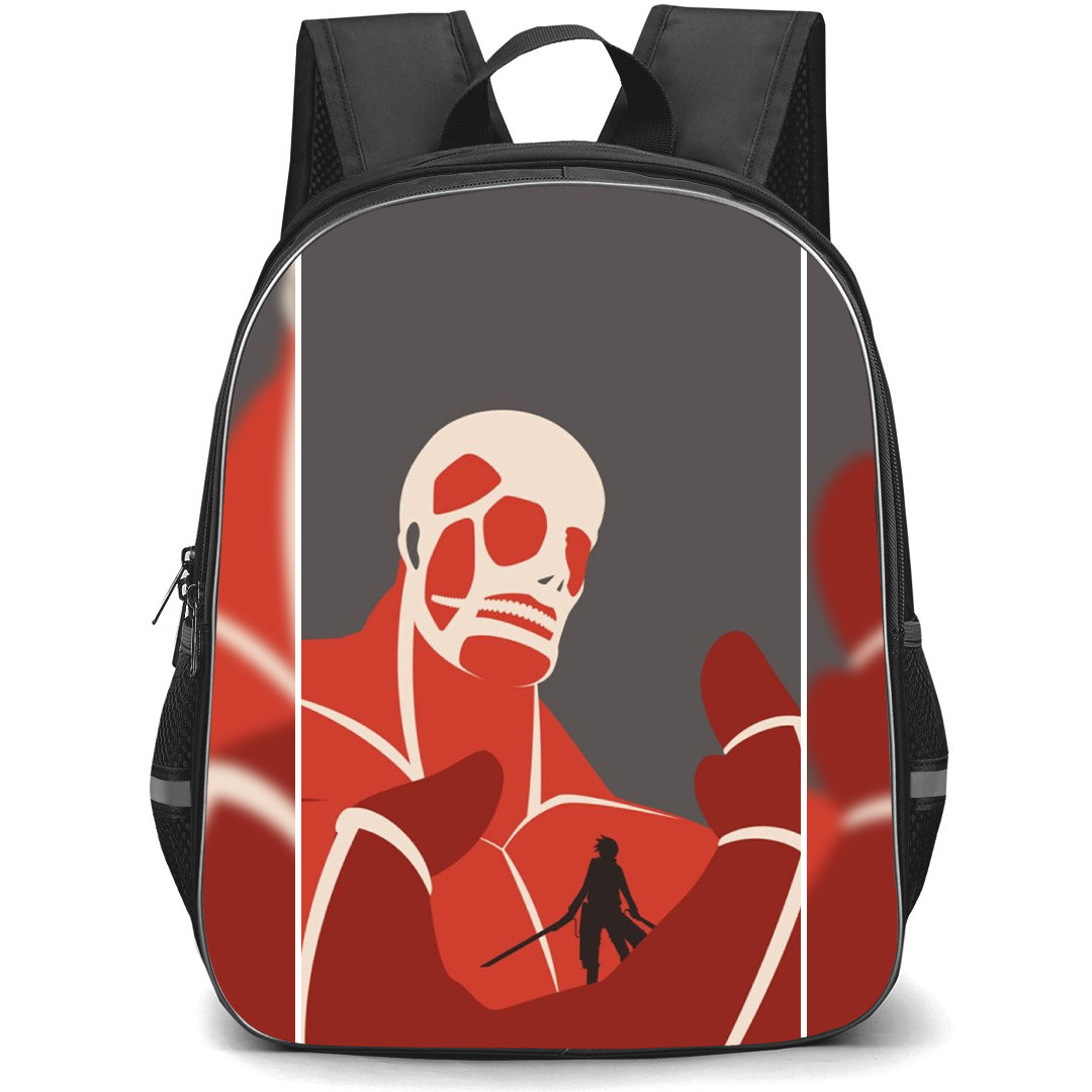 Attack On Titan Backpack StudentPack - Attack on Titan Eren Colossal Attack Minimalist Art