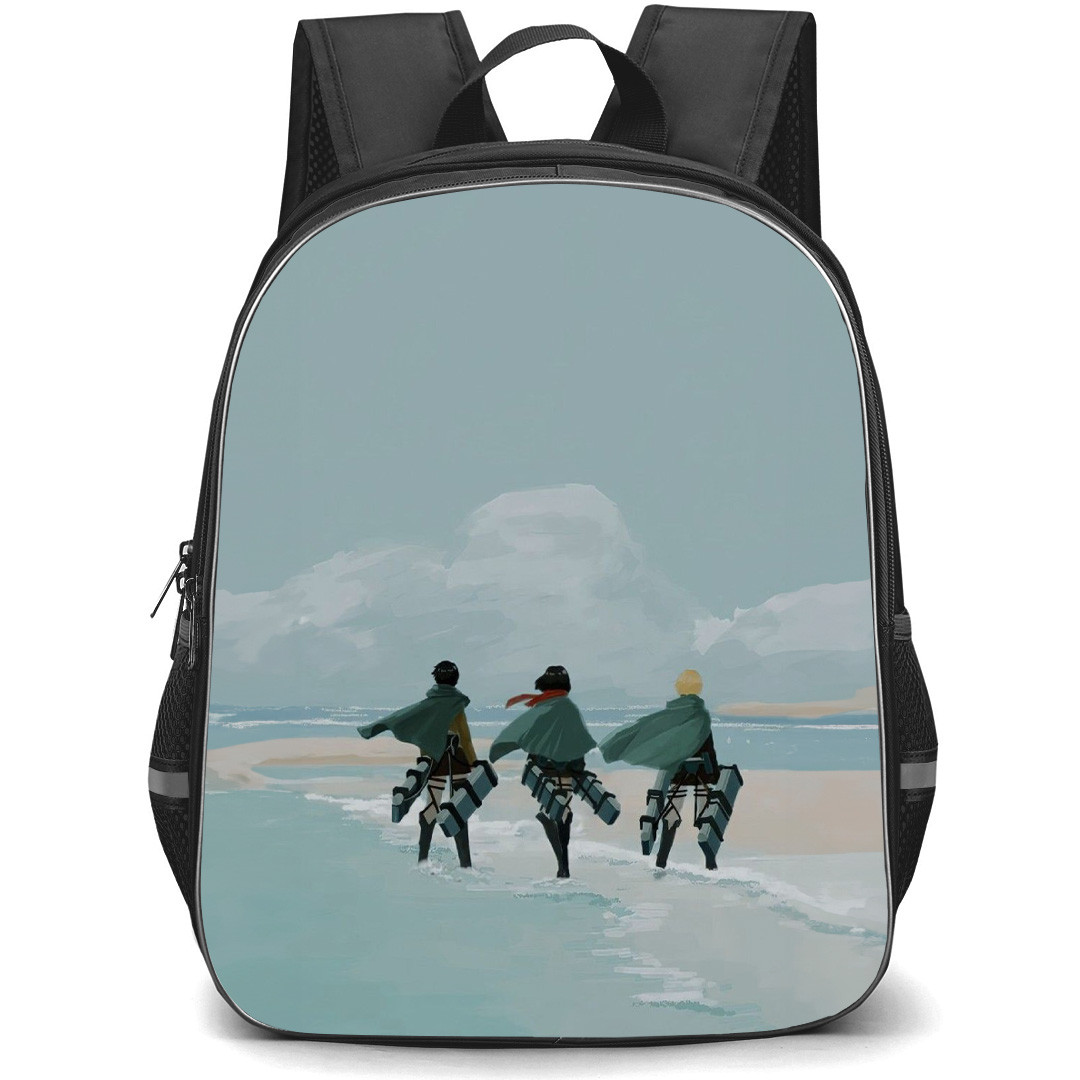 Attack On Titan Backpack StudentPack - Attack on Titan Eren Mkasa And Armin Walking Poster