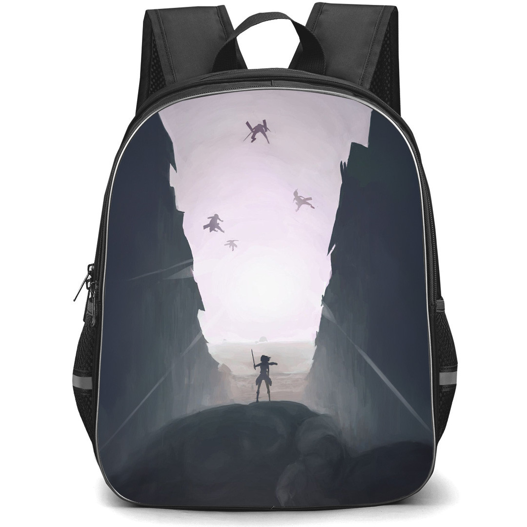 Attack On Titan Mikasa Backpack StudentPack - Attack on Titan Sihouette Poster