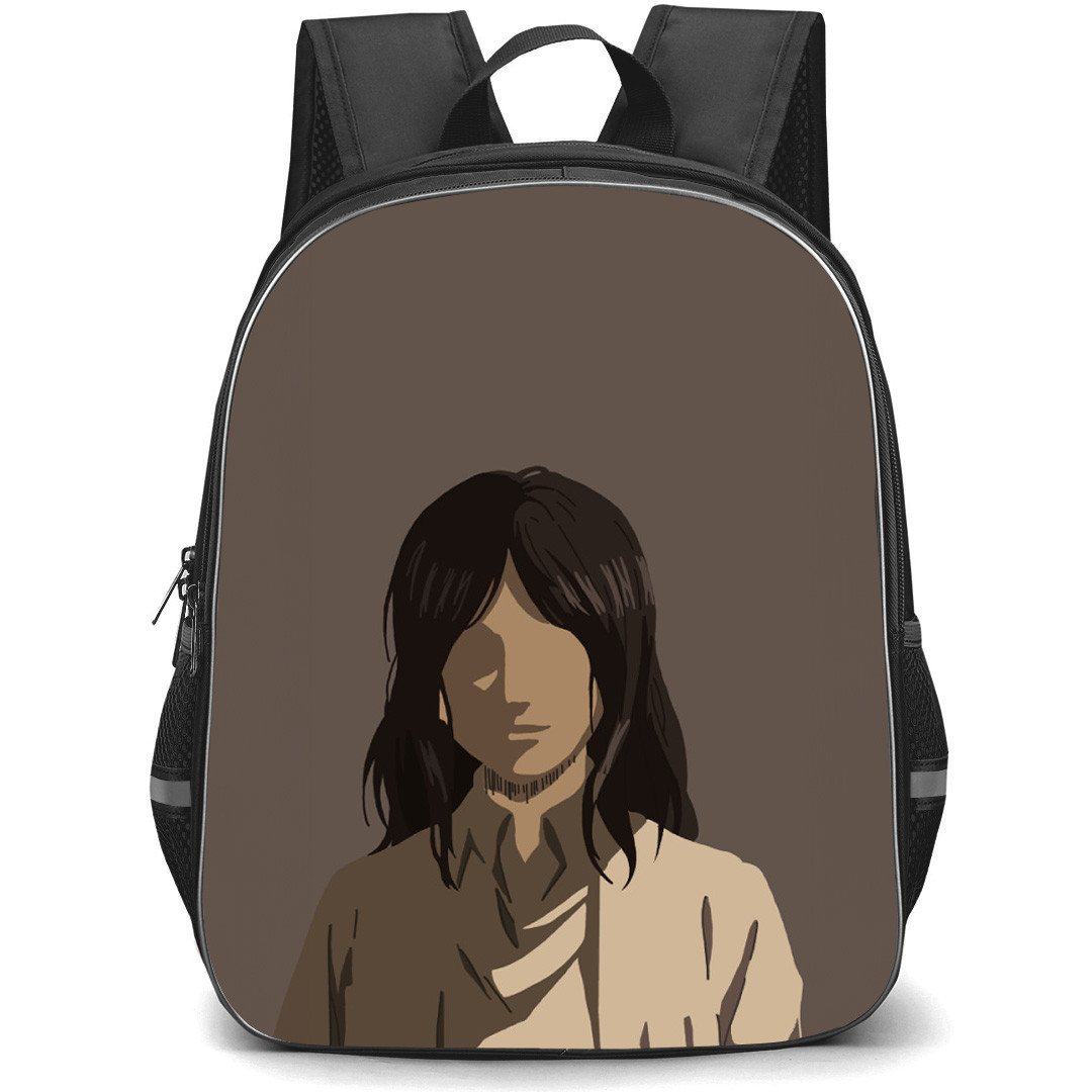 Attack On Titan Pieck Backpack StudentPack - Attack on Titan Petra Minimalist Portrait On Brown Background