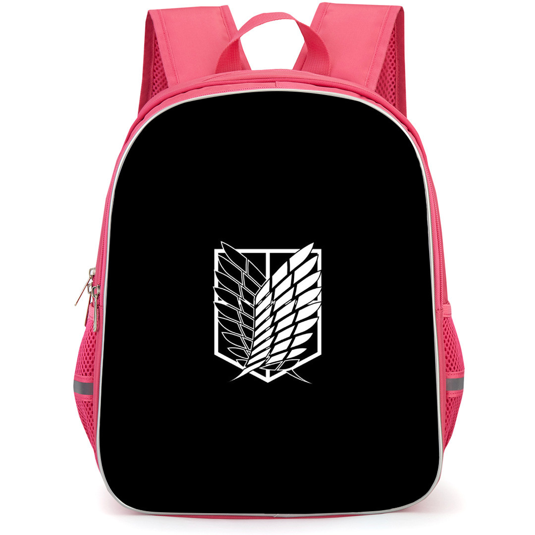 Attack On Titan Backpack StudentPack - Attack on Titan Survey Corporation Black And White Logo