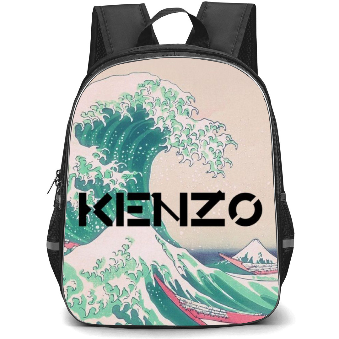 Kenzo Backpack StudentPack - Series Logo In Wave Background