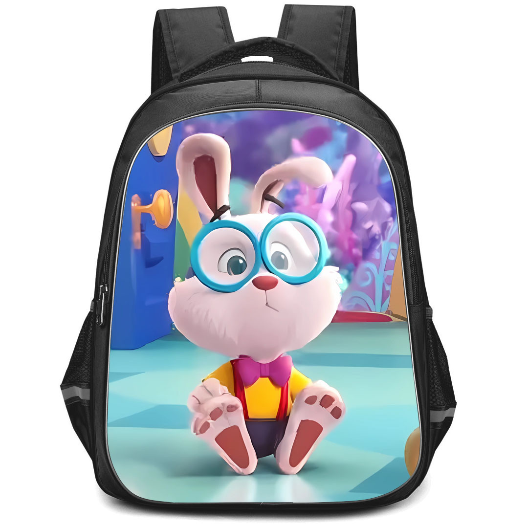 Alice's Wonderland Bakery Fergie The White Rabbit Backpack StudentPack - Fergie Sitting On The Floor